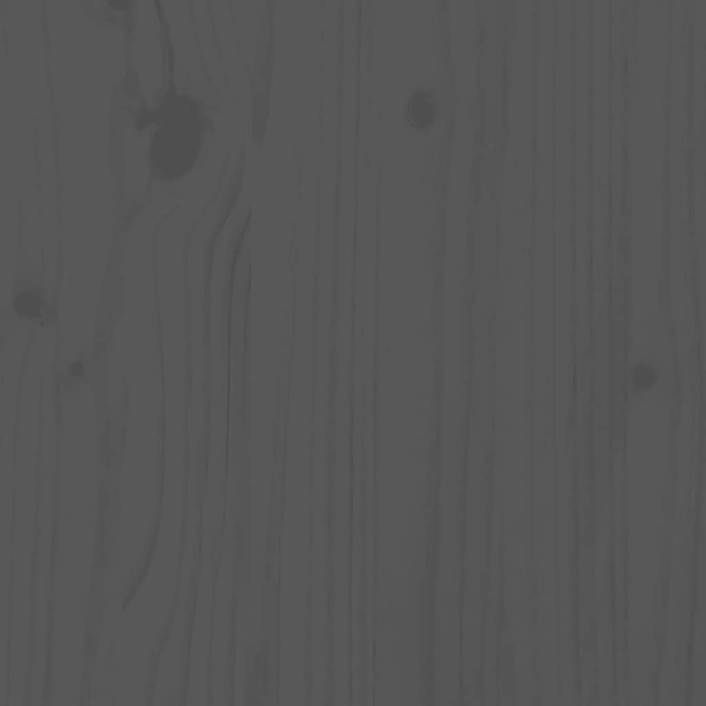 Graues Bettkopfteil 186 x 4 x 100 cm aus massivem Kiefernholz