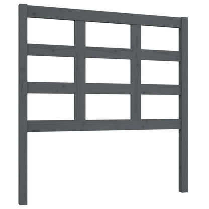 Testiera per Letto Grigia 95,5x4x100 cm Legno Massello di Pino - homemem39