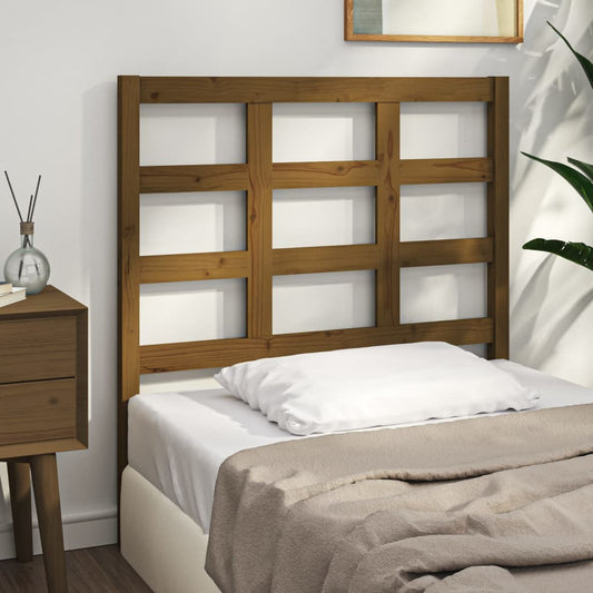 Testiera per Letto ambra 95,5x4x100cm in Legno Massello di Pino - homemem39