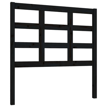 Testiera per Letto Nera 95,5x4x100 cm in Legno Massello di Pino - homemem39