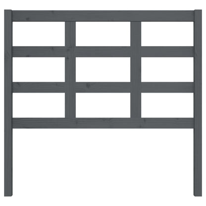 Testiera per Letto Grigia 105,5x4x100 cm Legno Massello di Pino - homemem39