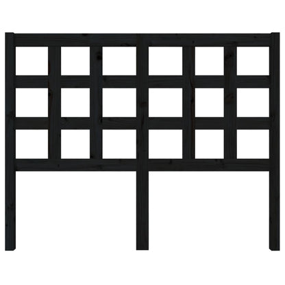 Testiera per Letto Nera 125,5x4x100cm in Legno Massello di Pino - homemem39