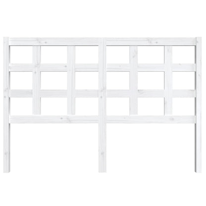 Testiera per Letto Bianca 145,5x4x100 cm Legno Massello di Pino