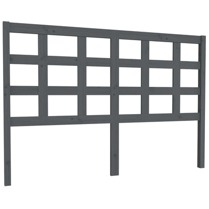 Testiera per Letto Grigia 145,5x4x100 cm Legno Massello di Pino - homemem39