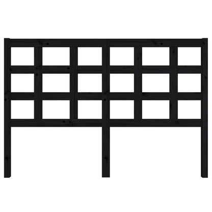 Testiera per Letto Nera 145,5x4x100cm in Legno Massello di Pino - homemem39