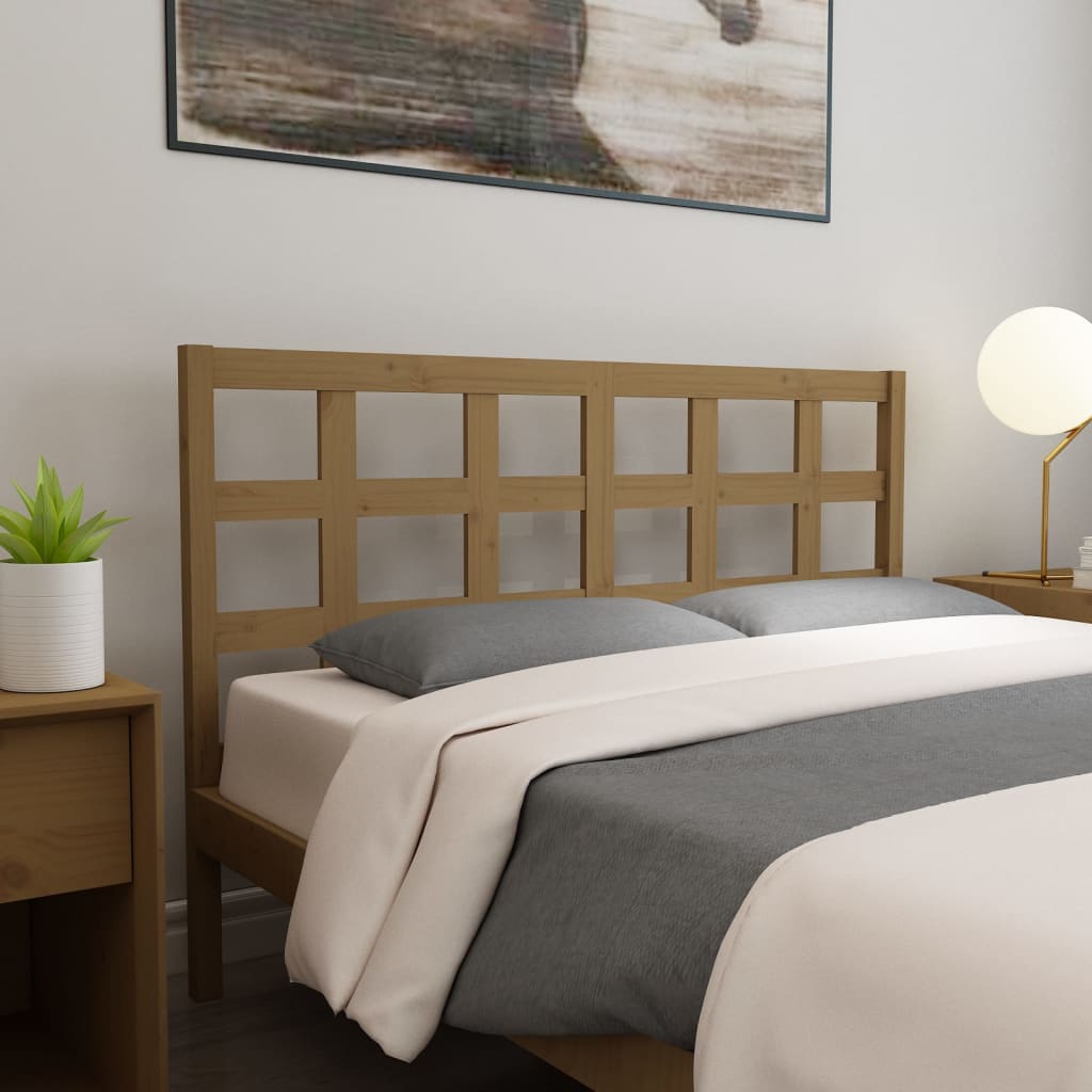 Testiera per Letto Ambra 156x4x100 cm in Legno Massello di Pino | homemem39