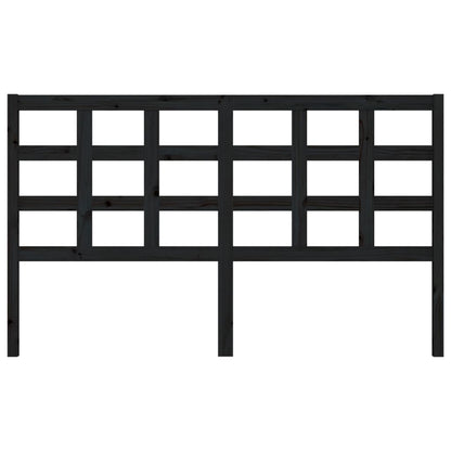 Testiera per Letto Nera 165,5x4x100cm in Legno Massello di Pino - homemem39