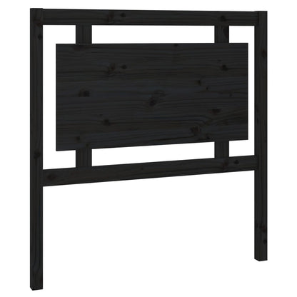 Testiera per Letto Nera 95,5x4x100 cm in Legno Massello di Pino - homemem39