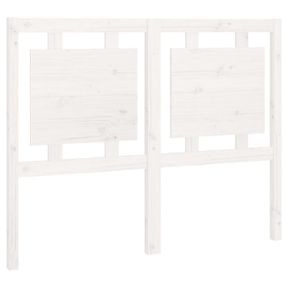 Testiera per Letto Bianca 125,5x4x100 cm Legno Massello di Pino | homemem39