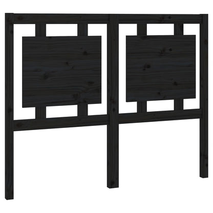 Testiera per Letto Nera 125,5x4x100cm in Legno Massello di Pino - homemem39