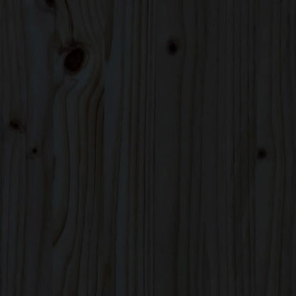 Testiera per Letto Nera 125,5x4x100cm in Legno Massello di Pino - homemem39