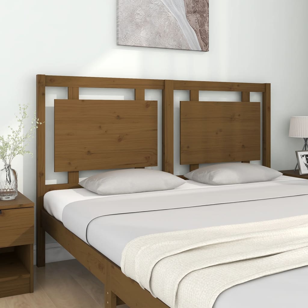 Testiera per Letto ambra 155,5x4x100 cm Legno Massello di Pino - homemem39