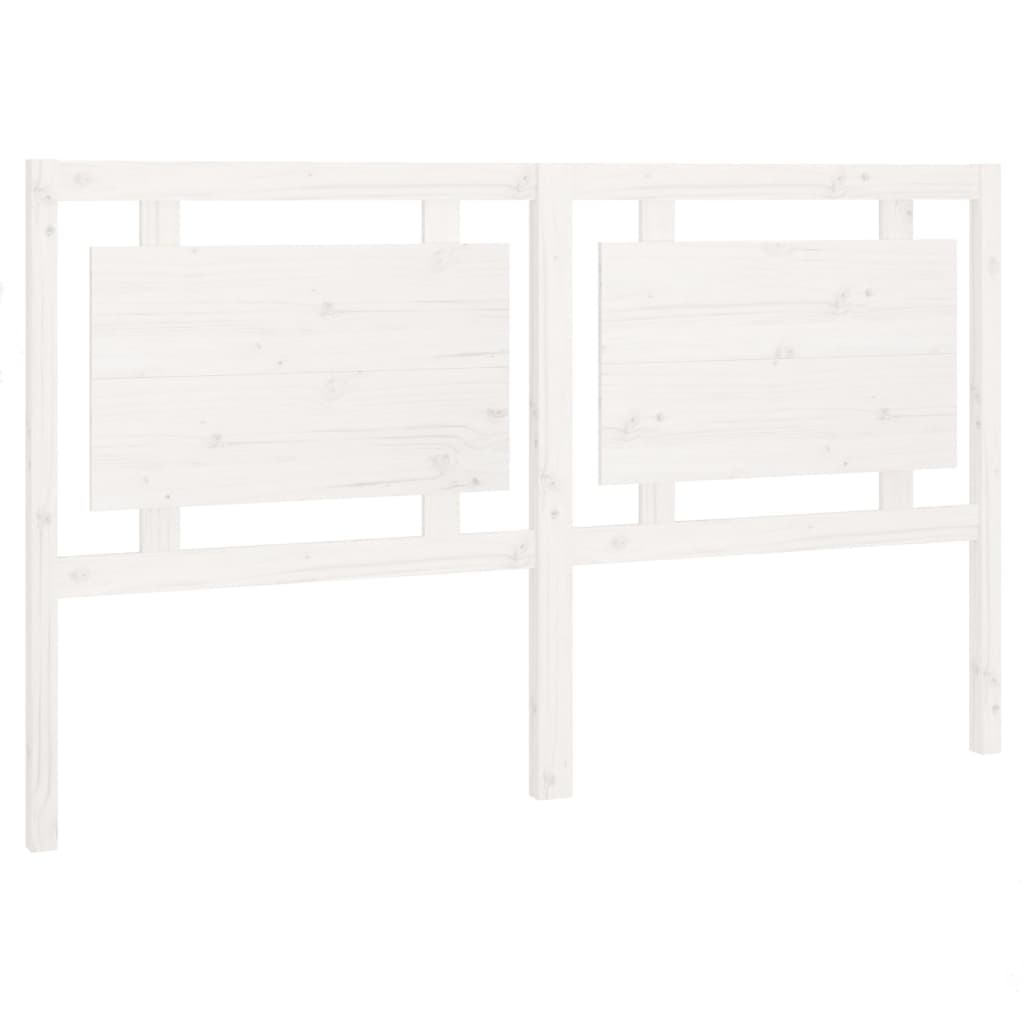 Testiera per Letto Bianca 165,5x4x100 cm Legno Massello di Pino - homemem39