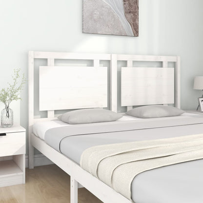 Testiera per Letto Bianca 165,5x4x100 cm Legno Massello di Pino - homemem39
