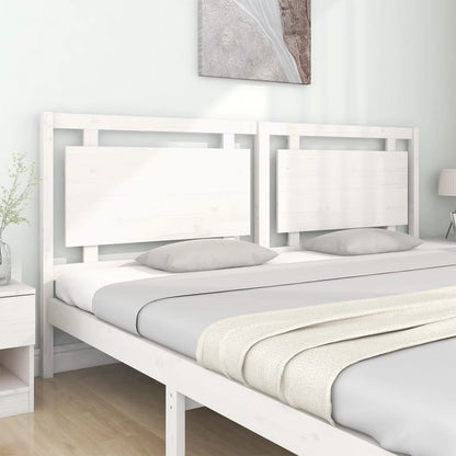 Testiera per Letto Bianca 205,5x4x100 cm Legno Massello di Pino - homemem39