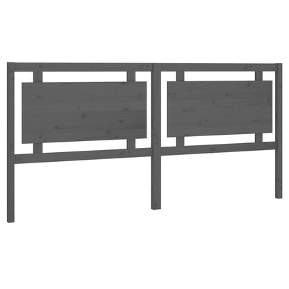 Testiera per Letto Grigia 205,5x4x100 cm Legno Massello di Pino - homemem39