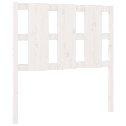 Testiera per Letto Bianca 95,5x4x100 cm Legno Massello di Pino - homemem39