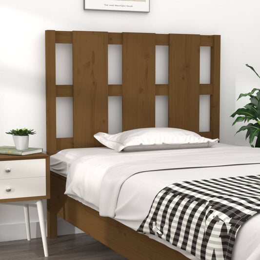 Testiera per Letto ambra 95,5x4x100cm in Legno Massello di Pino - homemem39