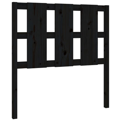 Testiera per Letto Nera 95,5x4x100 cm in Legno Massello di Pino - homemem39