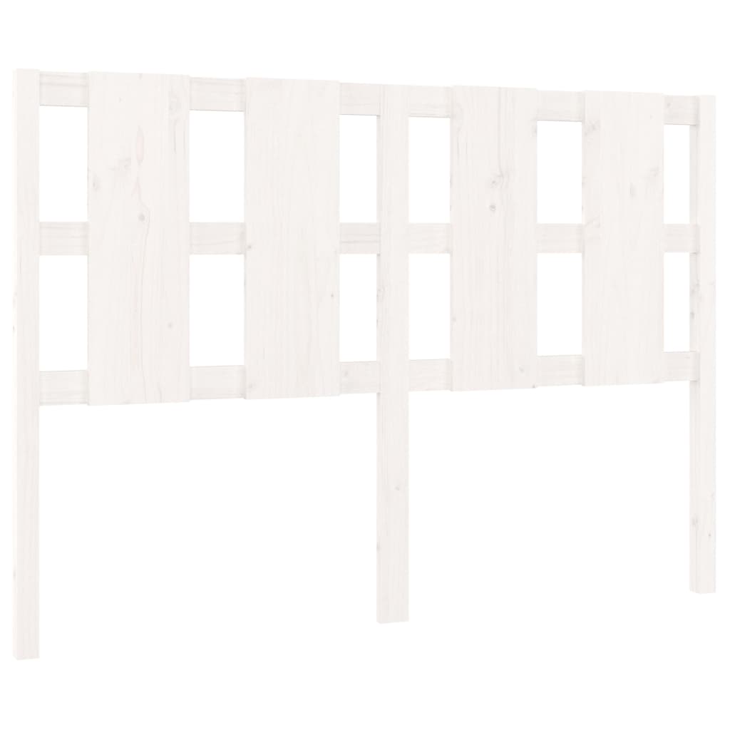 Testiera per Letto Bianca 145,5x4x100 cm Legno Massello di Pino - homemem39