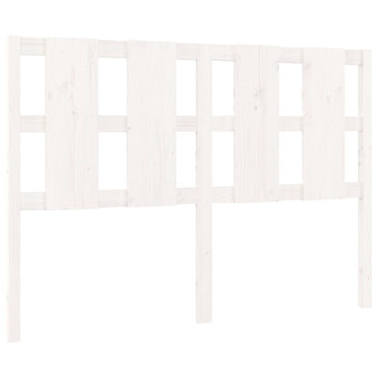 Testiera per Letto Bianca 145,5x4x100 cm Legno Massello di Pino - homemem39