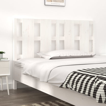 Testiera per Letto Bianca 145,5x4x100 cm Legno Massello di Pino - homemem39