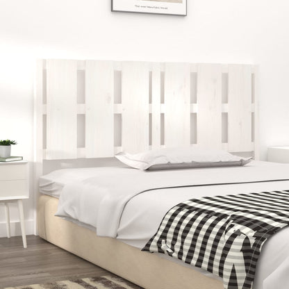 Testiera per Letto Bianca 155,5x4x100 cm Legno Massello di Pino - homemem39