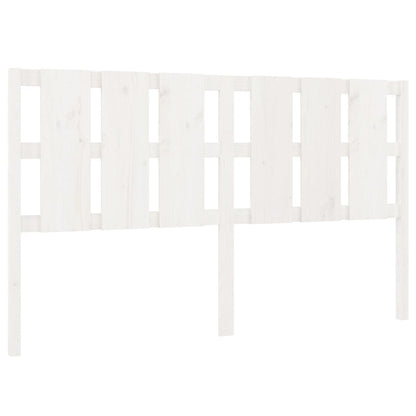 Testiera per Letto Bianca 165,5x4x100 cm Legno Massello di Pino - homemem39