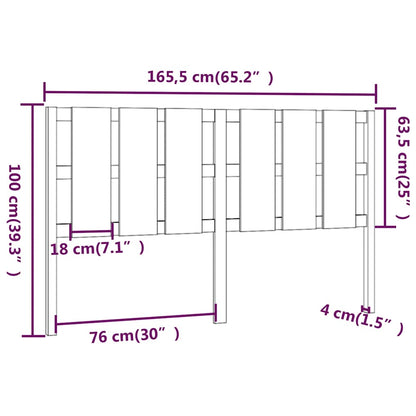 Testiera per Letto ambra 165,5x4x100 cm Legno Massello di Pino - homemem39