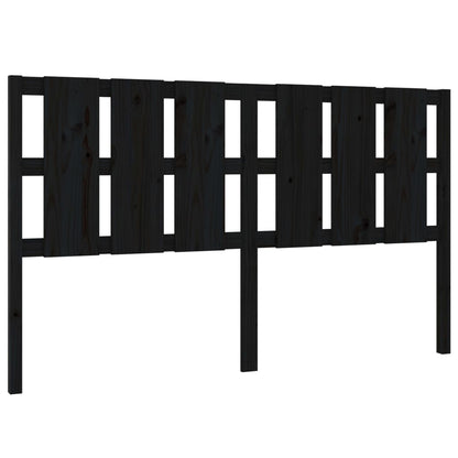 Testiera per Letto Nera 165,5x4x100cm in Legno Massello di Pino - homemem39