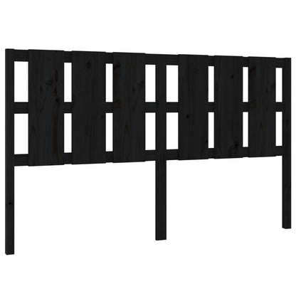 Testiera per Letto Nera 185,5x4x100cm in Legno Massello di Pino - homemem39