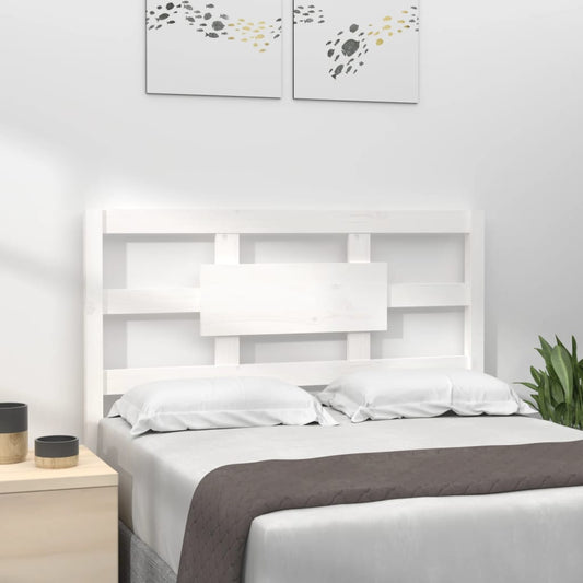 Testiera per Letto Bianca 95,5x4x100 cm Legno Massello di Pino - homemem39