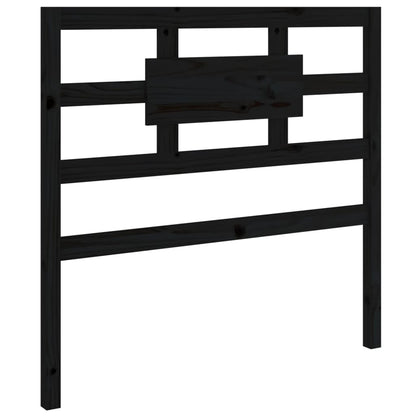 Testiera per Letto Nera 95,5x4x100 cm in Legno Massello di Pino - homemem39