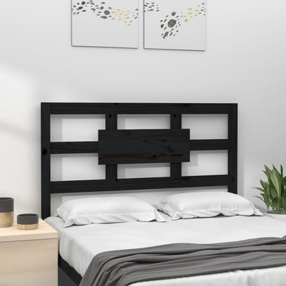 Testiera per Letto Nera 95,5x4x100 cm in Legno Massello di Pino - homemem39