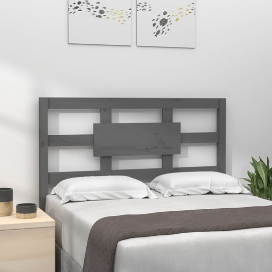 Testiera per Letto Grigia 105,5x4x100 cm Legno Massello di Pino - homemem39
