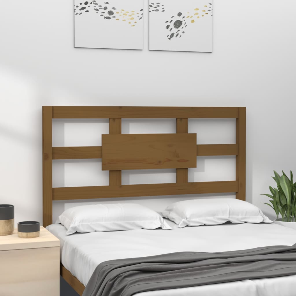 Testiera per Letto ambra 105,5x4x100 cm Legno Massello di Pino - homemem39