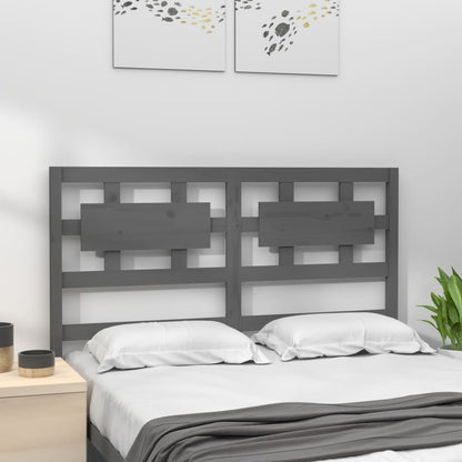 Testiera per Letto Grigia 145,5x4x100 cm Legno Massello di Pino - homemem39