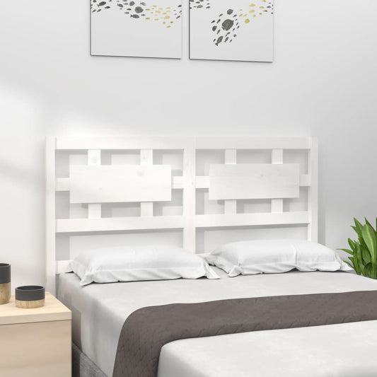 Testiera per Letto Bianca 185,5x4x100 cm Legno Massello di Pino - homemem39