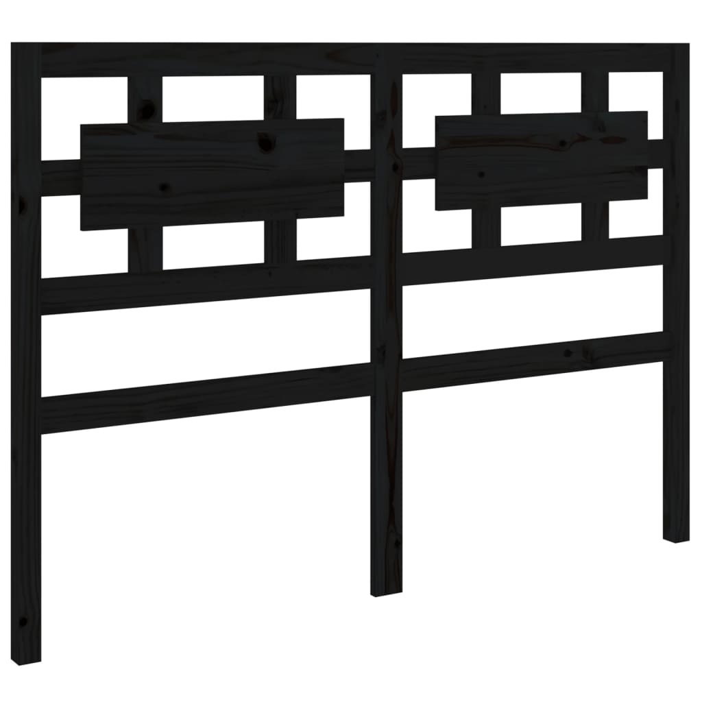 Testiera per Letto Nera 185,5x4x100cm in Legno Massello di Pino - homemem39