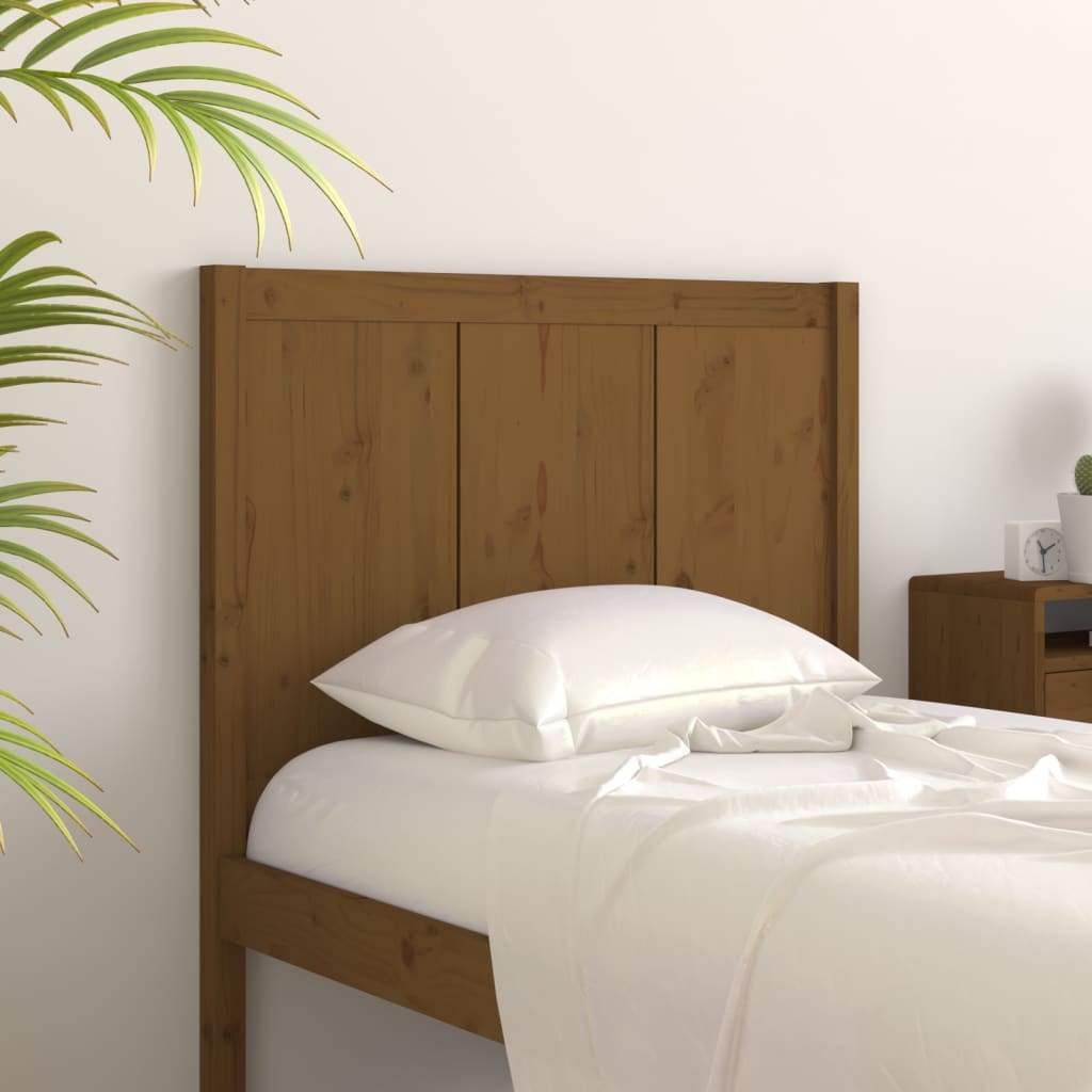 Testiera per Letto ambra 95,5x4x100cm in Legno Massello di Pino - homemem39