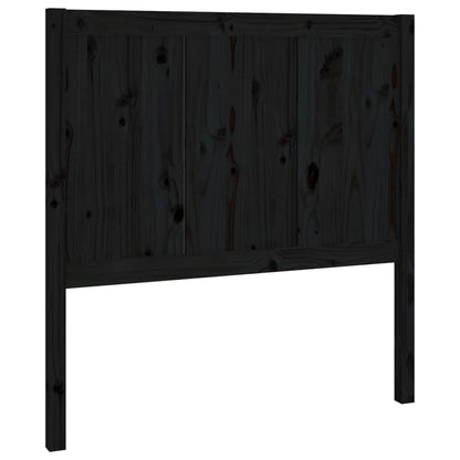 Testiera per Letto Nera 95,5x4x100 cm in Legno Massello di Pino - homemem39