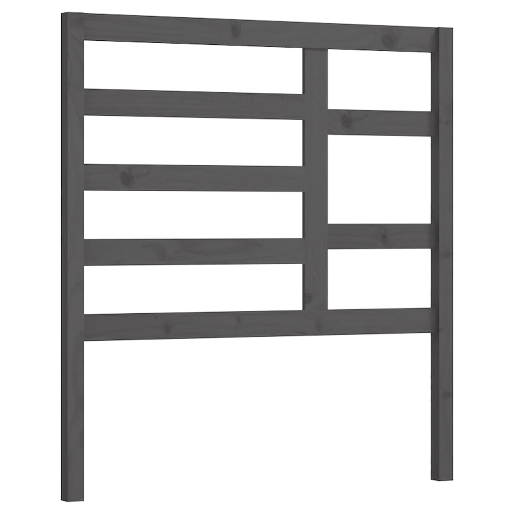 Testiera per Letto Grigia 81x4x104 cm in Legno Massello di Pino - homemem39