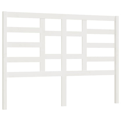 Testiera per Letto Bianca 146x4x104cm in Legno Massello di Pino - homemem39