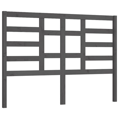 Testiera per Letto Grigia 156x4x104cm in Legno Massello di Pino - homemem39