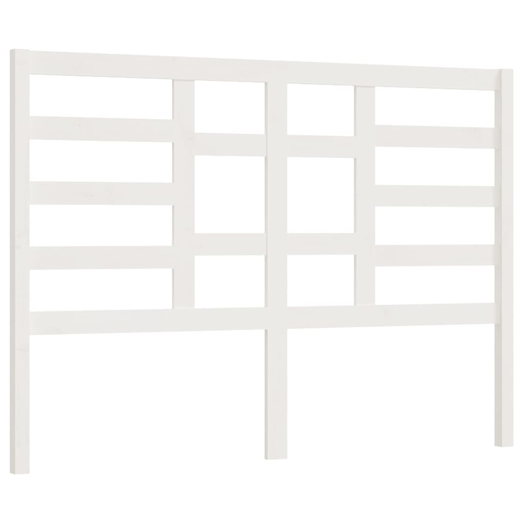Testiera per Letto Bianca 166x4x104cm in Legno Massello di Pino - homemem39