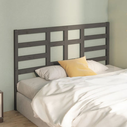 Testiera Letto Grigia 166x4x104cm in Legno Massello di Pino - homemem39