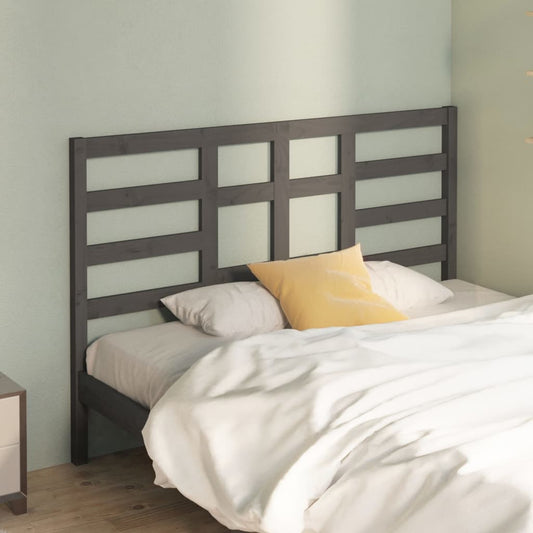 Testiera Letto Grigia 166x4x104cm in Legno Massello di Pino - homemem39