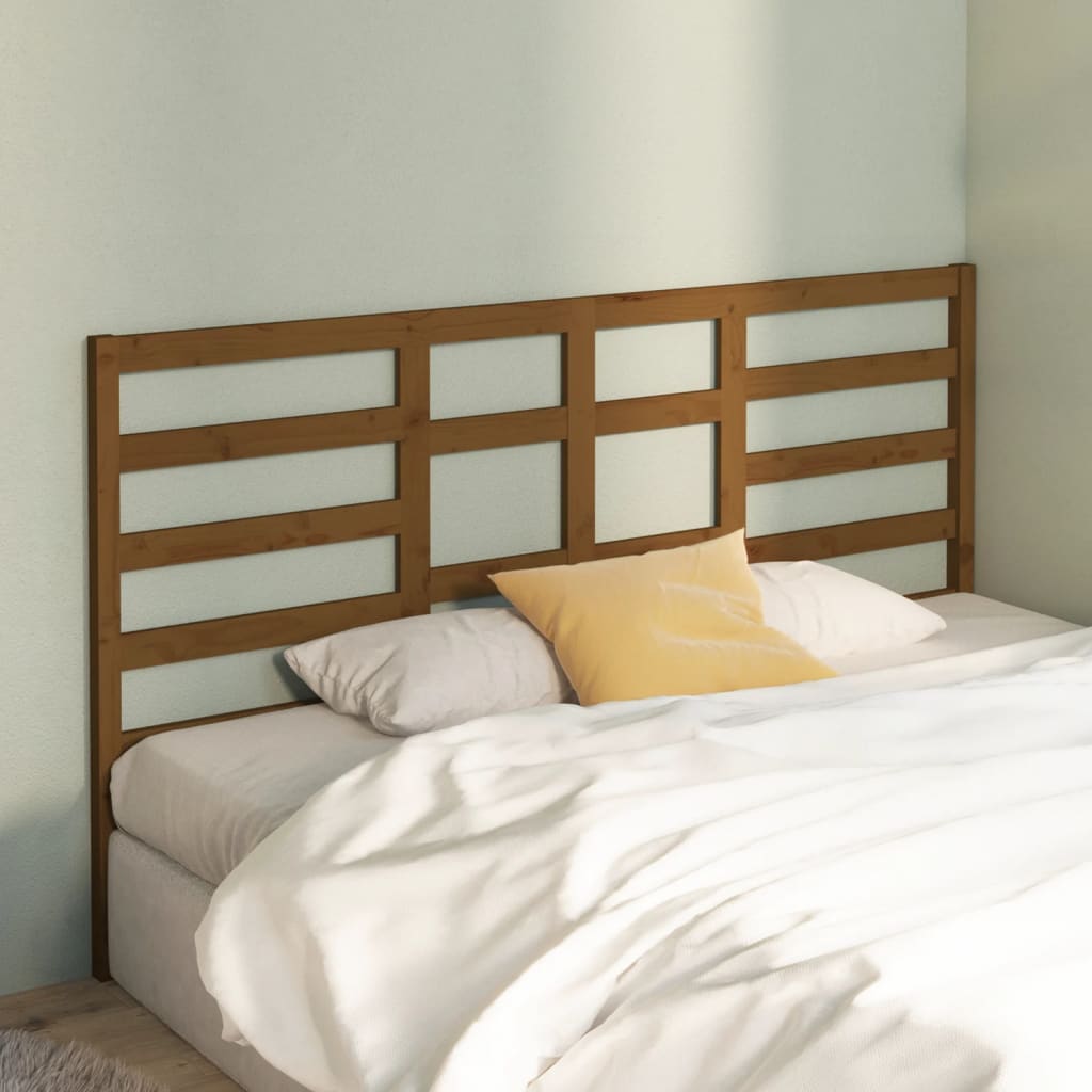 Testiera per Letto ambra 186x4x104 cm in Legno Massello di Pino - homemem39