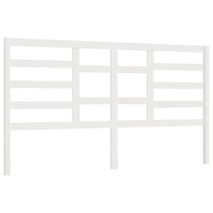 Testiera per Letto Bianca 206x4x104 cm Legno Massello di Pino - homemem39