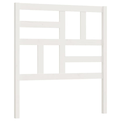 Testiera per Letto Bianca 96x4x104 cm in Legno Massello di Pino - homemem39